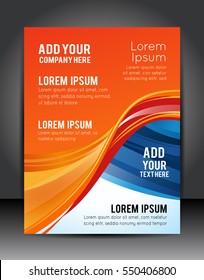 Stylish presentation of business poster, magazine cover, design layout template