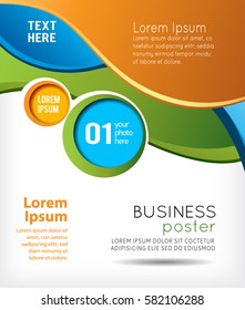 Stylish presentation of business poster, magazine cover, design layout template. Abstract illustration