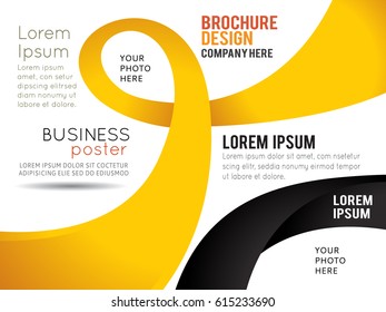 Stylish presentation of business poster, magazine cover, design layout template