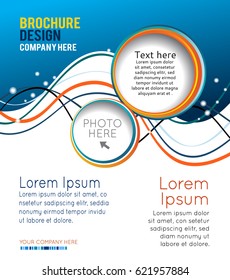 Stylish presentation of business poster, magazine cover, design layout template