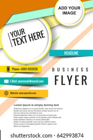 Stylish presentation of business poster, magazine cover, design layout template