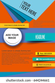 Stylish presentation of business poster, magazine cover, design layout template