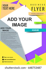 Stylish presentation of business poster, magazine cover, design layout template