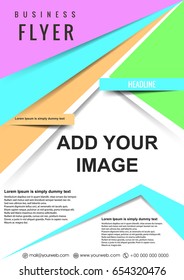 Stylish presentation of business poster, magazine cover, design layout template