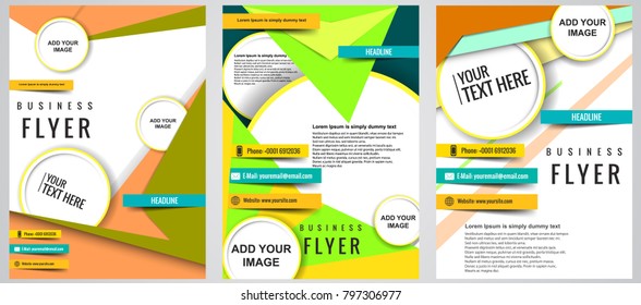 Stylish presentation of business poster, magazine cover, design layout template