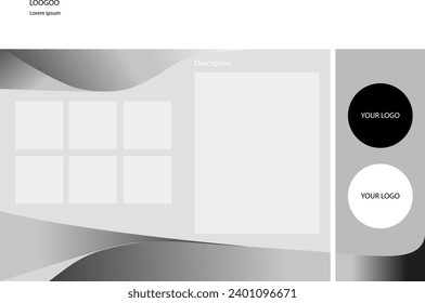 Stylish presentation cover page template, note pdf, vector, printable sheet