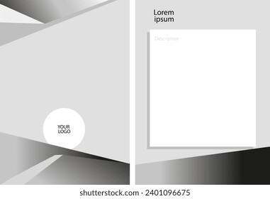 Stylish presentation cover page template, note pdf, vector, printable sheet