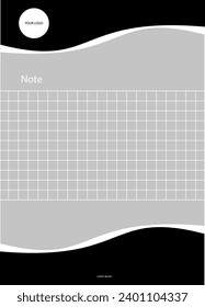 Stylish presentation cover page template, note pdf, vector, printable sheet