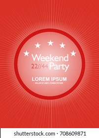 Stylish presentation party poster. Flyer design content background. Design layout template.