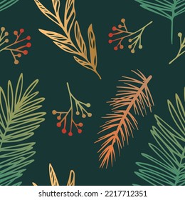 Stylish print for fabric or wrapping paper. Background variations for new year and christmas.