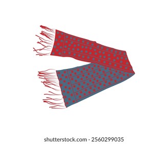 Stylish Printed Woolen Mufflers Cozy, Durable Perfect Winter Fashion Vector, Art For Free EPS Download