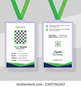 Diseño de plantillas de tarjetas de identificación de estilo y profesional