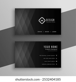 stylish professional visiting card layout for corporate promotion vector