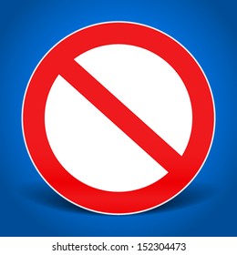 Stylish Prohibition sign
