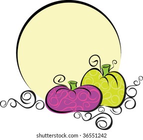 A stylish pumpkin vector, would make nice embellishment for fall party invitations or office memos