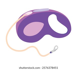 Stylish purple Dog Collar and Leash Set designed specifically for Pet Owners. Vector illustration. Pet shop