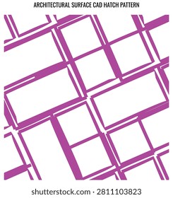 A stylish purple geometric hatch pattern featuring clean rectangular intersecting lines perfect for technical architectural design documents.