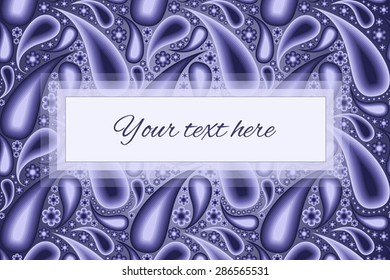 Stylish purple paisley background with a gradient text box