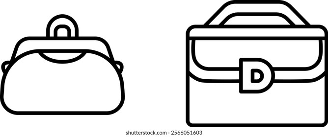 "Stylish Purse Flat Vector Icon for Fashion, Accessories, and Lifestyle-Themed Designs"