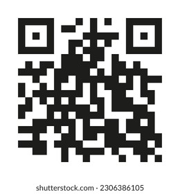 Stylish QR code icon with a minimalist design. A clean and simple square icon featuring.