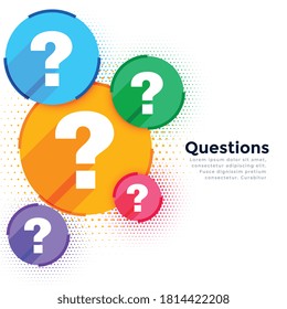 stylish question mark web help and support template