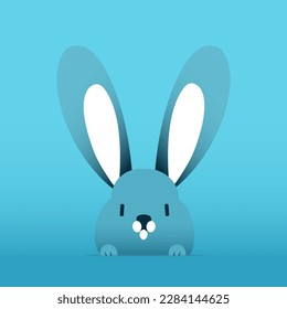 Stylish rabbit. Easter Bunny. Download funny rabbit in vector. Illustration of a cheerful rabbit.