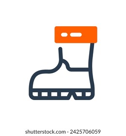Stylish Rain Boots in Spring Showers Vector Icon Illustration