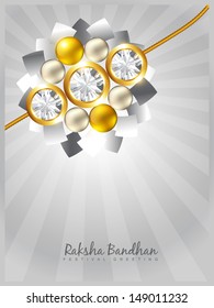 stylischer Rakhi-Hintergrund mit Platz für Ihren Text