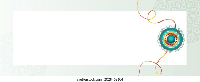 stylish rakhi design with text space for raksha bandhan festival