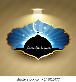 stylish ramadan kareem label design