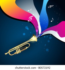 stylish realistic vector trumpet design