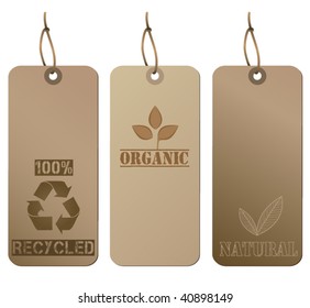 Stylish recycled cardboard tags