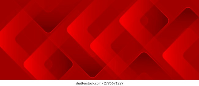 Stylish red abstract artwork featuring layered polygons and dynamic composition.