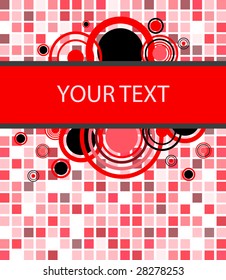Stylish red banner. Vector illustration