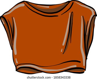 Estiloso blusa roja, ilustración, vector sobre fondo blanco