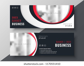 stylish red business banner template