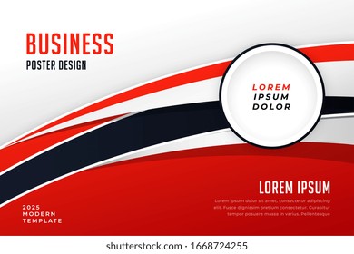 stylish red business presentation brochure template design