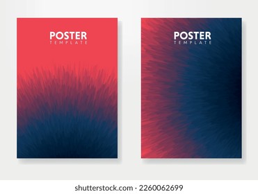 Stylish red and dark blue gradient banner templates, gradient backgrounds for business cover. Poster Template.