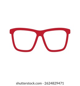 Stylish red glasses frames are showcased elegantly against a plain white backdrop