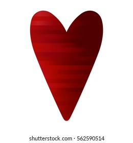 Stylish red heart.Vector icon.Blur effect.