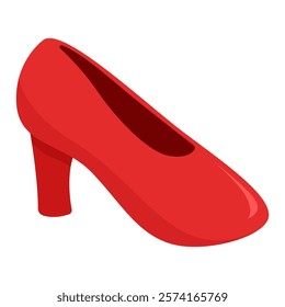 Stylish Red High Heel Shoe