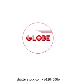 Stylish red logo for business company