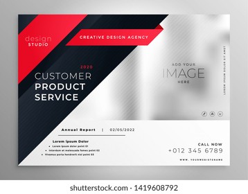 stylish red modern brochure design template