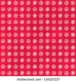 Stylish red pattern with snowflakes. Vector illustration