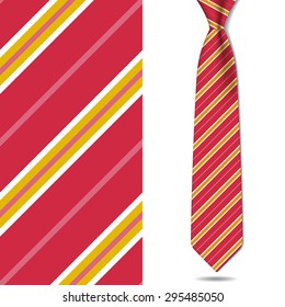 Stylish red tie ready to use as a pattern elegant yellow stripes perfect dad