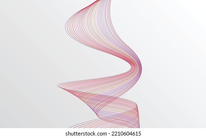 Stylish Red wavy lines abstract background design