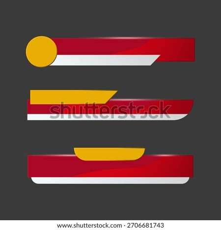 Stylish red and yellow abstract banner templates for web headers, UI, promotions, and digital marketing layouts with modern layered design.