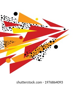 Stylish Red and yellow speed design
