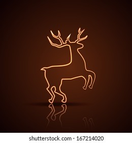 stylish reindeer vector background illustration