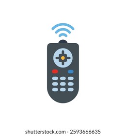 Stylish remote control icon designed for home electronics.